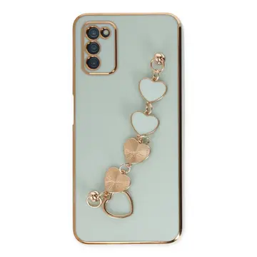 Newface Samsung Galaxy A03s Kılıf Esila Silikon - Su Yeşili