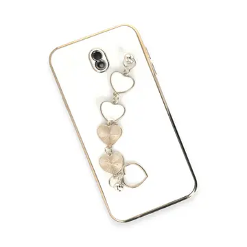 Newface Samsung Galaxy J7 Pro / J730 Kılıf Esila Silikon - Beyaz