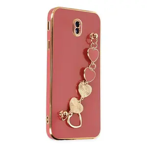 Newface Samsung Galaxy J7 Pro / J730 Kılıf Esila Silikon - Kırmızı