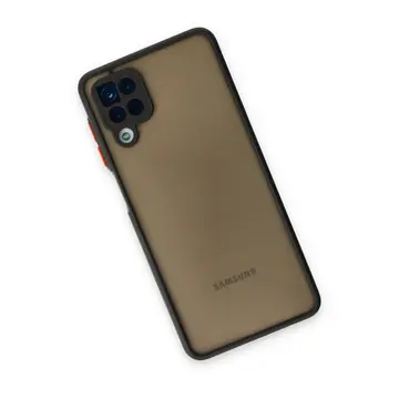 Newface Samsung Galaxy A12 Kılıf Montreal Silikon Kapak - Siyah