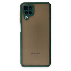 Newface Samsung Galaxy A12 Kılıf Montreal Silikon Kapak - Yeşil