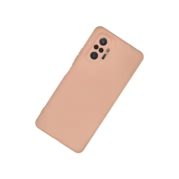 Xiaomi Redmi Note 10 Pro Kılıf Nano İçi Kadife Silikon - Pudra