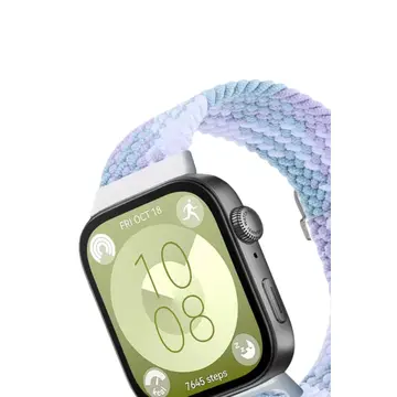 Huawei Fit 4  Kordon - Lila-beyaz