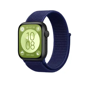 Huawei Fit 4 Hasırlı Cırtcırtlı Kordon - Lacivert-mürdüm