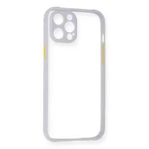 Newface Apple İphone 12 Kılıf Miami Şeffaf Silikon - Lila