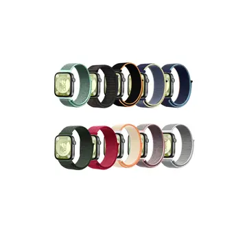 Huawei Fit 4 Hasırlı Cırtcırtlı Kordon - Sarı-lacivert