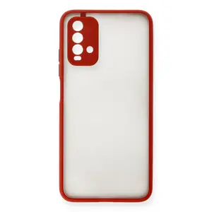 Newface Xiaomi Redmi 9t Kılıf Montreal Silikon Kapak - Kırmızı