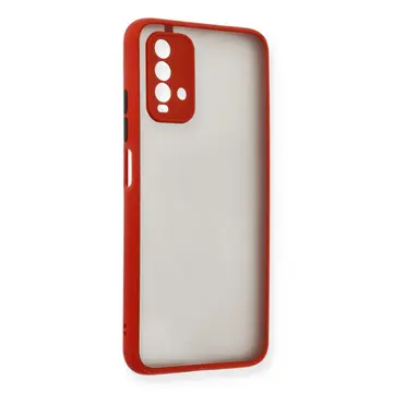 Newface Xiaomi Redmi 9t Kılıf Montreal Silikon Kapak - Kırmızı