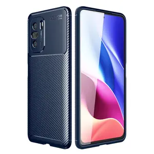 Xiaomi Poco F3 Kılıf Auto Focus Karbon Kapak - Lacivert