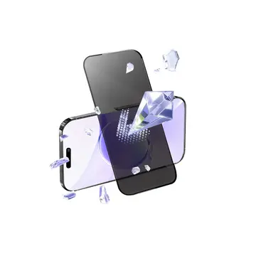 İphone 14 Bilvis 5in1 5d Magic Hayalet Cam Ekran Koruyucu - Siyah