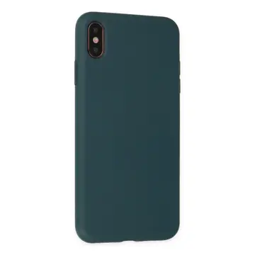 İphone Xs Max Kılıf Nano İçi Kadife Silikon - Koyu Yeşil