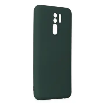 Newface Xiaomi Redmi 9 Kılıf Nano İçi Kadife Silikon - Koyu Yeşil