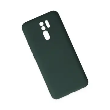 Newface Xiaomi Redmi 9 Kılıf Nano İçi Kadife Silikon - Koyu Yeşil