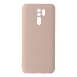 Newface Xiaomi Redmi 9 Kılıf Nano İçi Kadife Silikon - Pudra