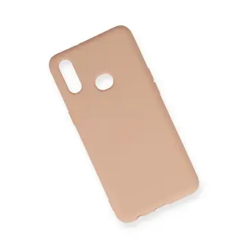 Newface Samsung Galaxy A10s Kılıf Nano İçi Kadife Silikon - Pudra