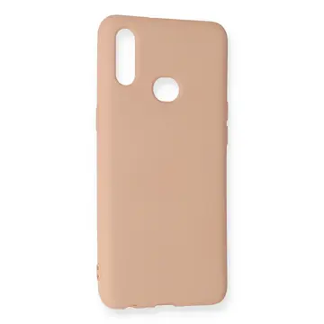 Newface Samsung Galaxy A10s Kılıf Nano İçi Kadife Silikon - Pudra