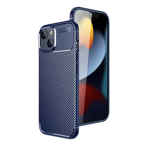 İphone 15 Kılıf Auto Focus Karbon Kapak - Lacivert