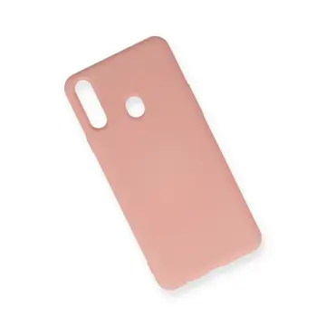 Newface Samsung Galaxy A20s Kılıf Nano İçi Kadife Silikon - Pudra