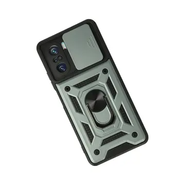 Xiaomi Poco F3 Kılıf Pars Lens Yüzüklü Silikon - Yeşil