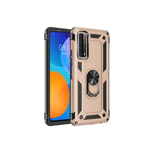 Newface Huawei P Smart 2021 Kılıf Sofya Yüzüklü Silikon Kapak - Gold