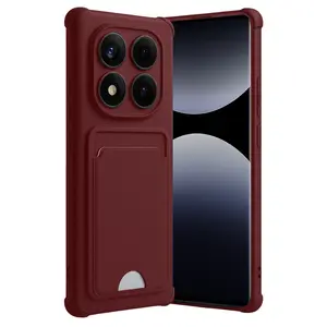 Xiaomi Redmi Note 14 Pro 4g Kelvin Kartvizitli Silikon - Bordo