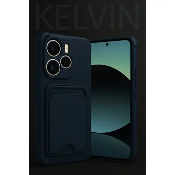 Xiaomi Redmi Note 14 4g Kelvin Kartvizitli Silikon - Koyu Yeşil