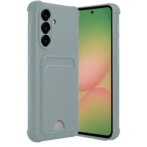 Samsung Galaxy A56 Kılıf Kelvin Kartvizitli Silikon - Açık Yeşil