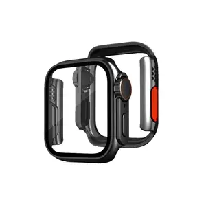 Newface Apple Watch 44mm Watch 49mm Kasa Dönüştürücü Ve Ekran Koruyucu - Siyah