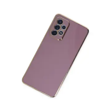 Newface Samsung Galaxy A52 Kılıf Volet Silikon - Mor