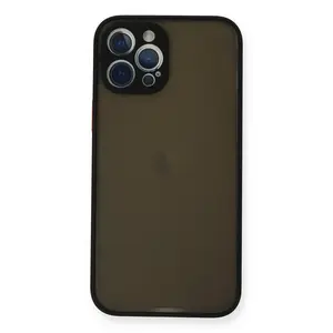 İphone 12 Pro Max Kılıf Montreal Silikon Kapak - Siyah