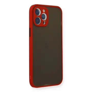 İphone 12 Pro Max Kılıf Montreal Silikon Kapak - Kırmızı