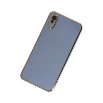 Newface Xiaomi Redmi 9a Kılıf Volet Silikon - Mavi