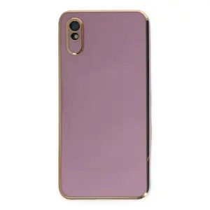 Newface Xiaomi Redmi 9a Kılıf Volet Silikon - Mor