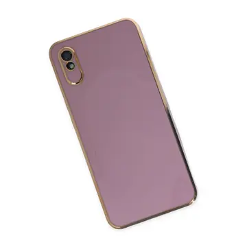 Newface Xiaomi Redmi 9a Kılıf Volet Silikon - Mor