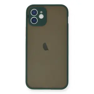 Newface Apple İphone 12 Mini Kılıf Montreal Silikon Kapak - Yeşil