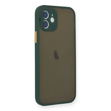 Newface Apple İphone 12 Mini Kılıf Montreal Silikon Kapak - Yeşil
