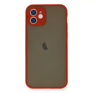 Newface Apple İphone 12 Mini Kılıf Montreal Silikon Kapak - Kırmızı