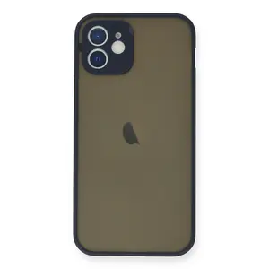 Newface Apple İphone 12 Mini Kılıf Montreal Silikon Kapak - Lacivert