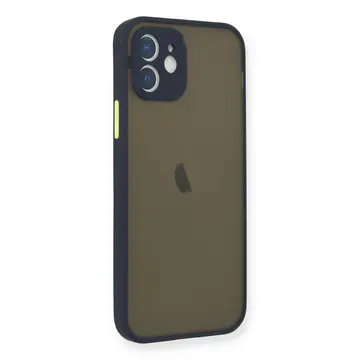 Newface Apple İphone 12 Mini Kılıf Montreal Silikon Kapak - Lacivert
