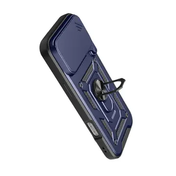 İphone 17 Pro Max Pars Lens Yüzüklü Silikon - Lacivert