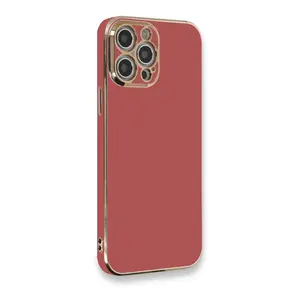 Newface Apple İphone 12 Pro Max Kılıf Volet Silikon - Kırmızı