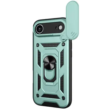 İphone 17 Air Pars Lens Yüzüklü Silikon - Yeşil