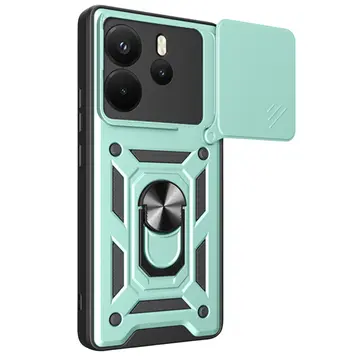 Xiaomi Redmi Note 14 4g Pars Lens Yüzüklü Silikon - Yeşil