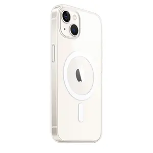 İphone 15 Plus Kılıf Magneticsafe Şeffaf Silikon - Şeffaf