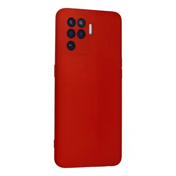 Oppo Reno 5 Lite Kılıf Nano İçi Kadife Silikon - Kırmızı