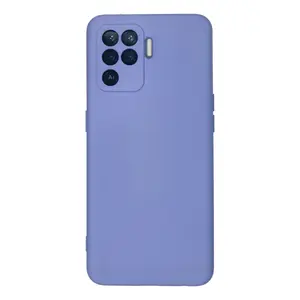 Oppo Reno 5 Lite Kılıf Nano İçi Kadife Silikon - Lila