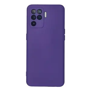 Oppo Reno 5 Lite Kılıf Nano İçi Kadife Silikon - Mor