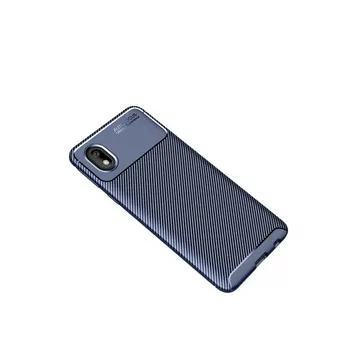 Newface Samsung Galaxy A01 Core Kılıf Auto Focus Karbon Kapak - Lacivert