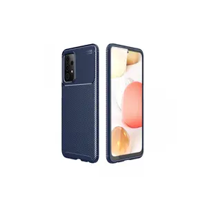 Newface Samsung Galaxy A52 Kılıf Auto Focus Karbon Kapak - Lacivert