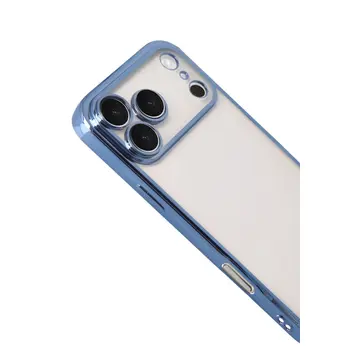 İphone 17 Pro Razer Lensli Silikon - Açık Mavi